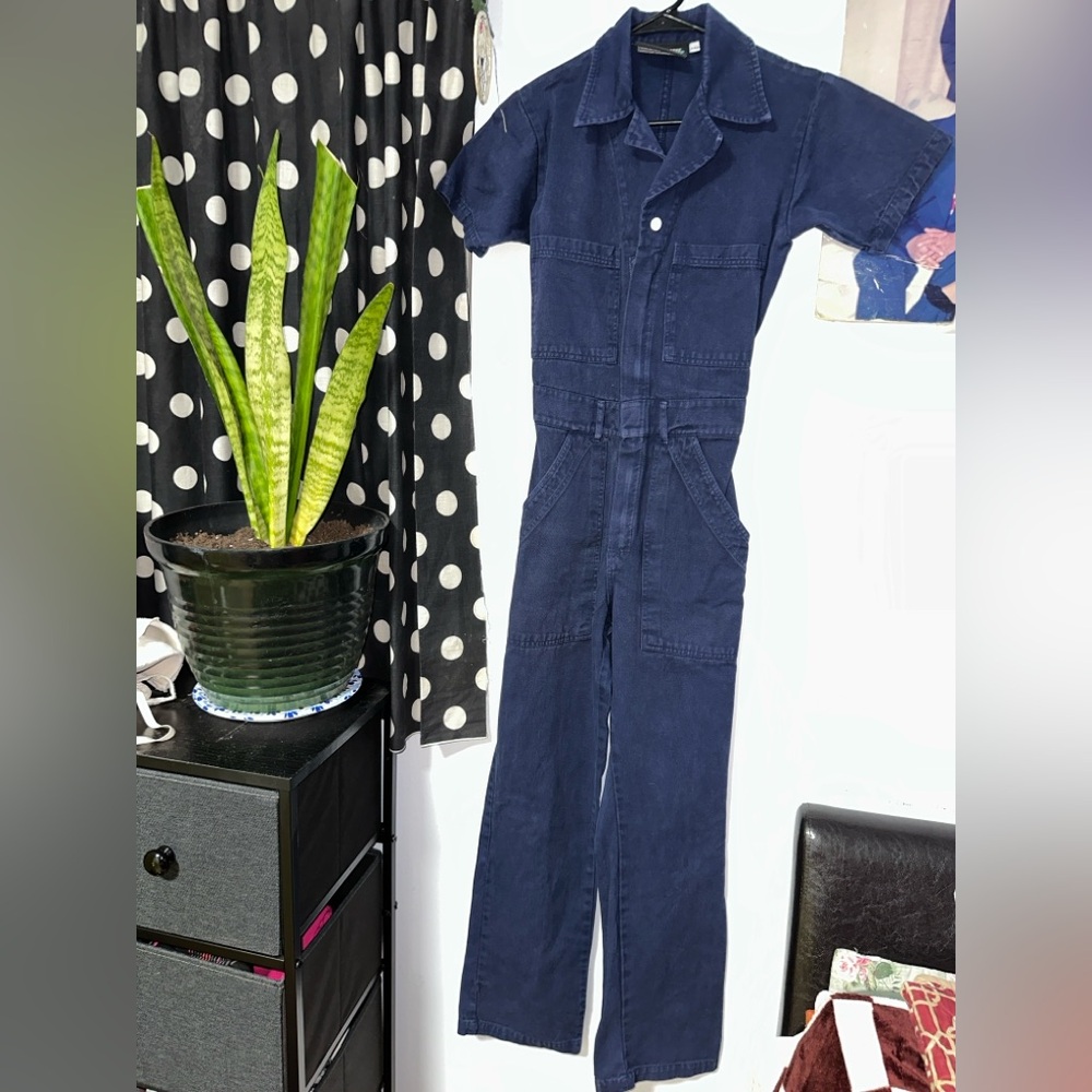 Big Bud Press Navy Utility Jumpsuit with Pocket Details